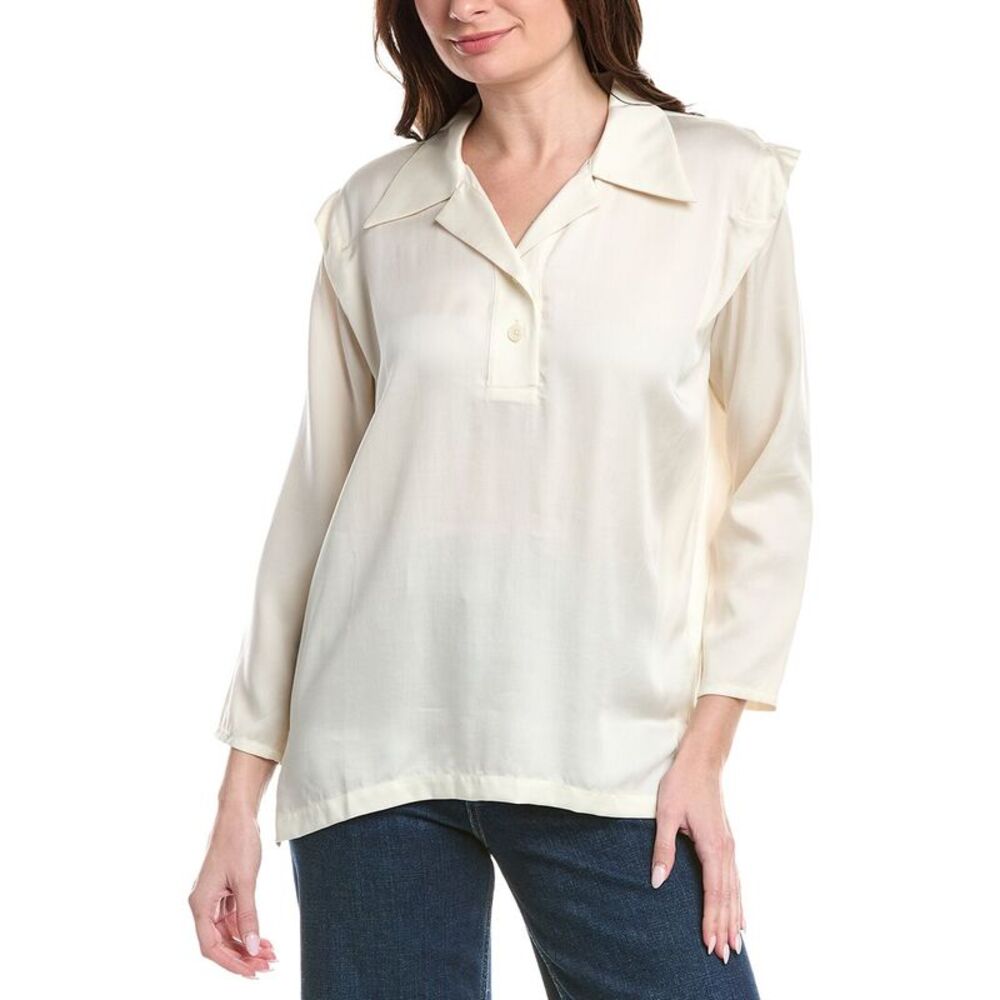 Darling Womens Zippy Blouse, White
